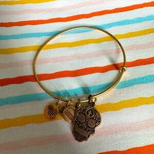 Alex and Ani sugar skull bangle